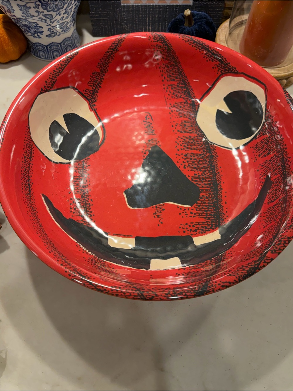 NWT John Derian for Target Halloween Melamine Pumpkin Serving Bowl 5 Qt - Picture 7 of 7